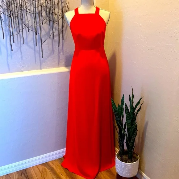 Jill Stuart Womens Sleeveless Full-Length Maxi Dress Orange 4